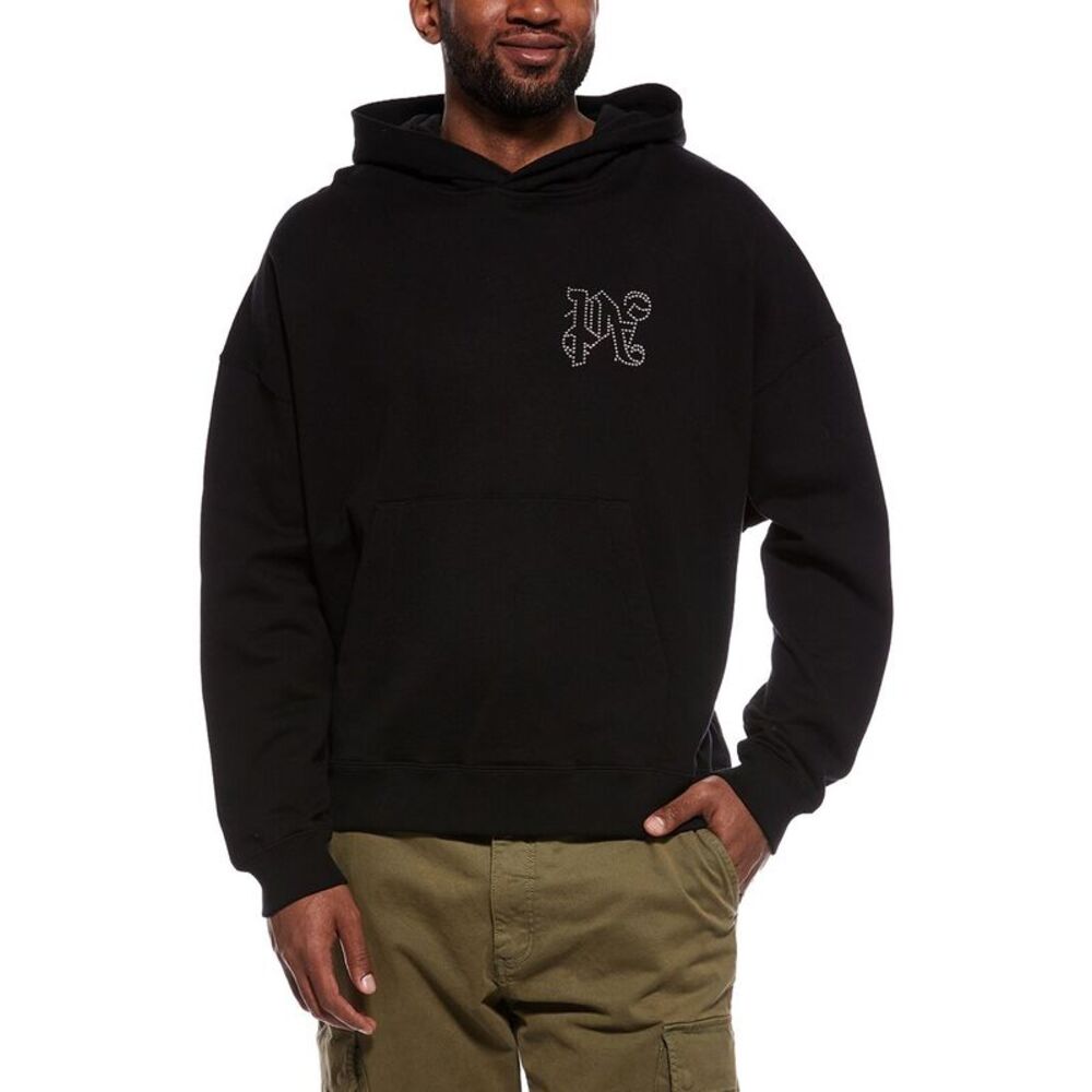 Palm Angels Mens  Hooded Sweatshirt, Black